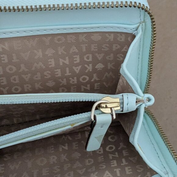 Kate Spade New York Staci Small Zip Around Wallet Light Olive - Picture 8 of 9